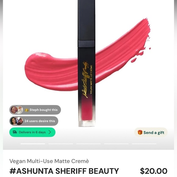 Vivid Pink Liquid Lipstick - Picture 6 of 6